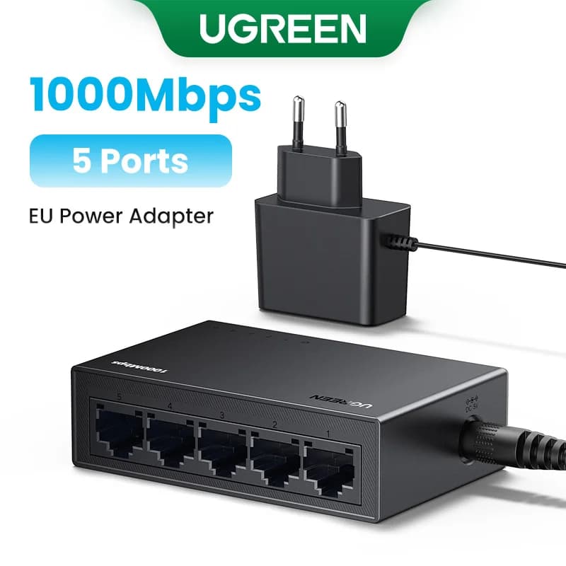 5portový gigabitový Ethernet switch