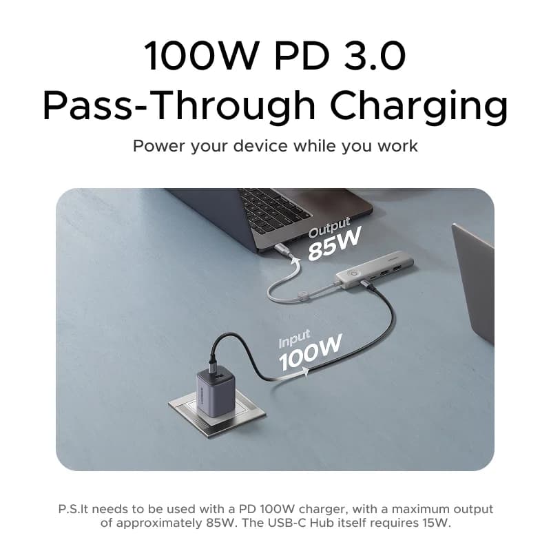 USB-C Hub s 4K HDMI, přenosem dat 10Gbps a tlačítkem pro zamknutí obrazovky