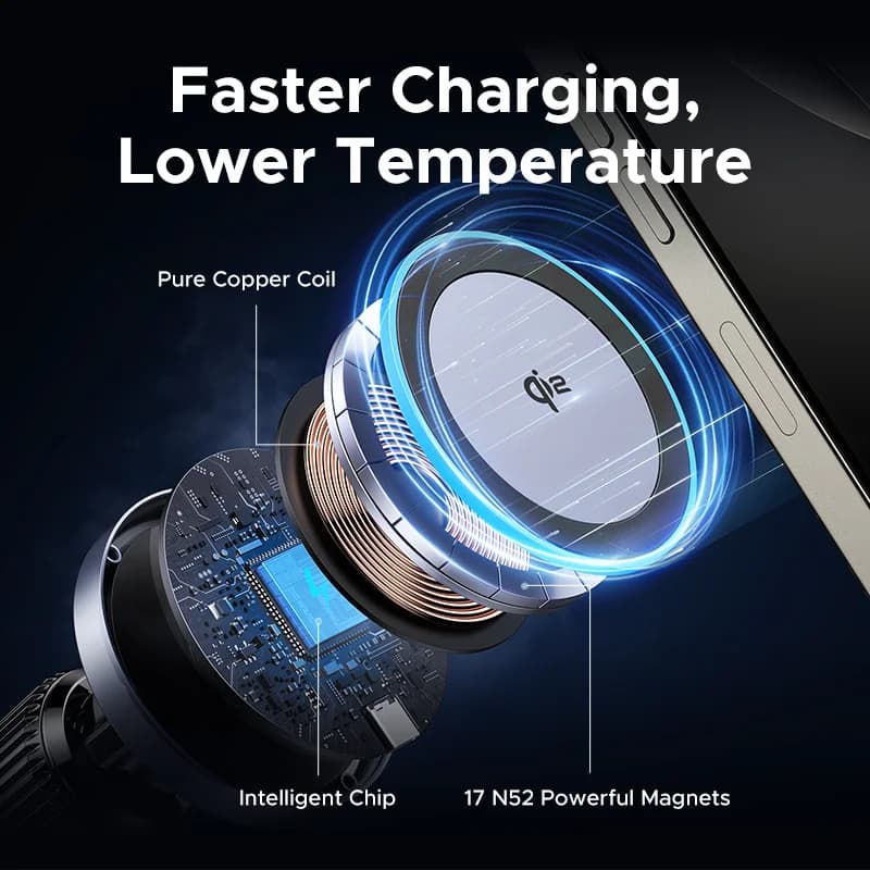 Magnetická bezdrátová nabíječka do auta Qi2 15W pro iPhone