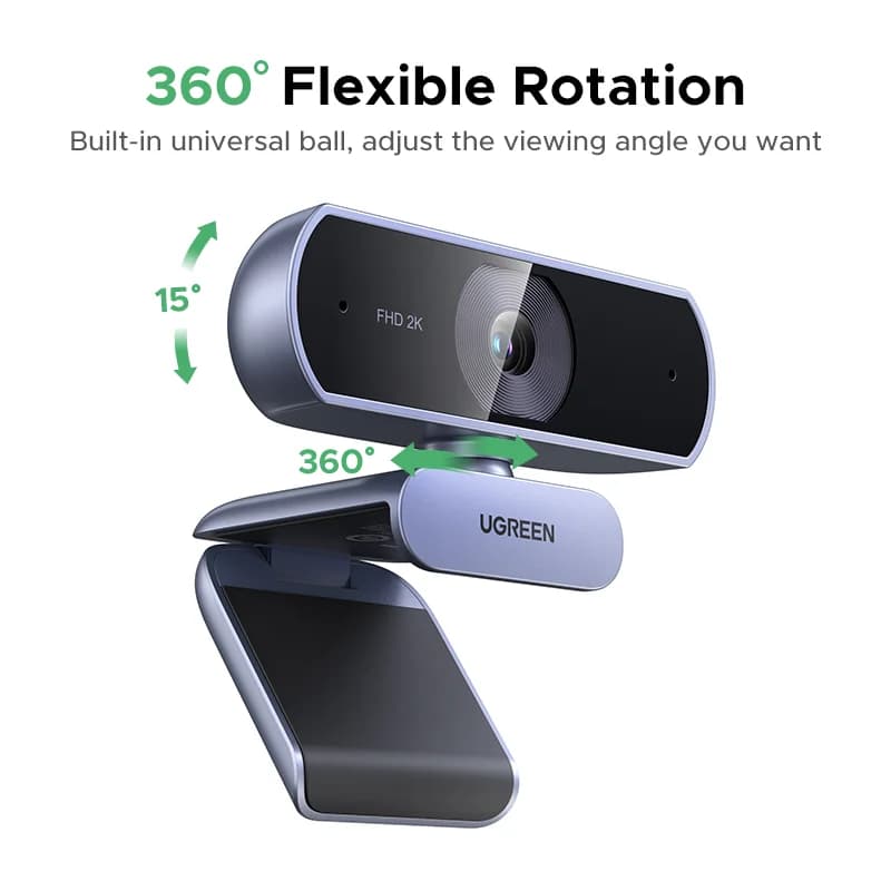 2K HD USB webcamka s automatickou korekcí světla