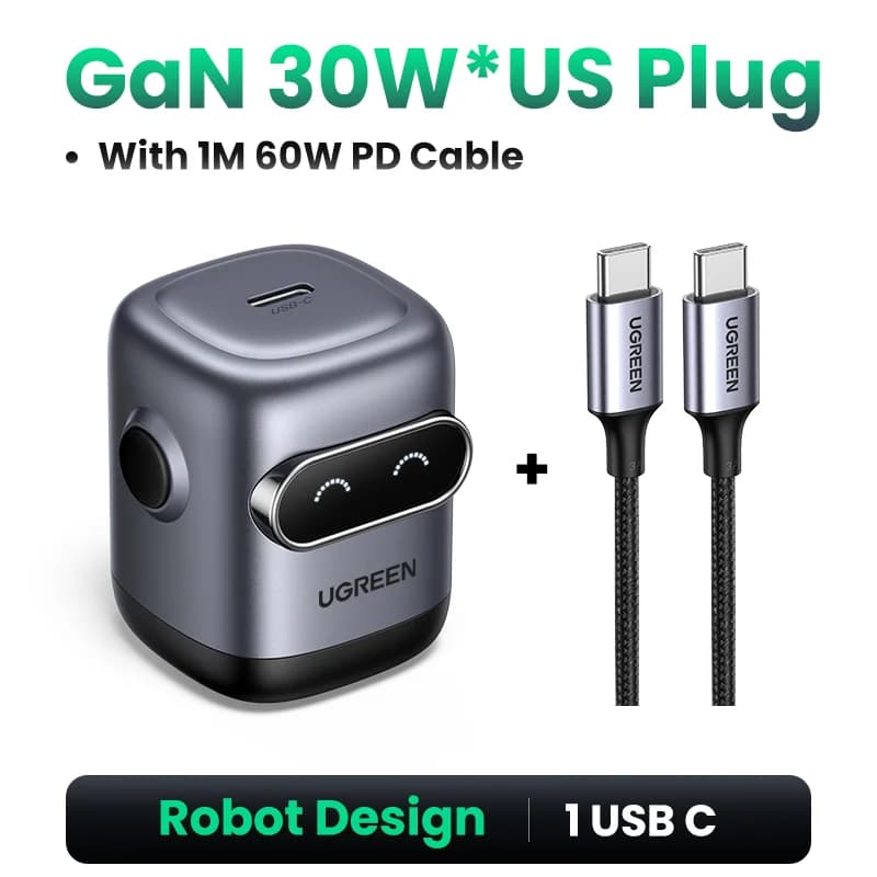 65W GaN USB-C PD nabíječka, US zástrčka