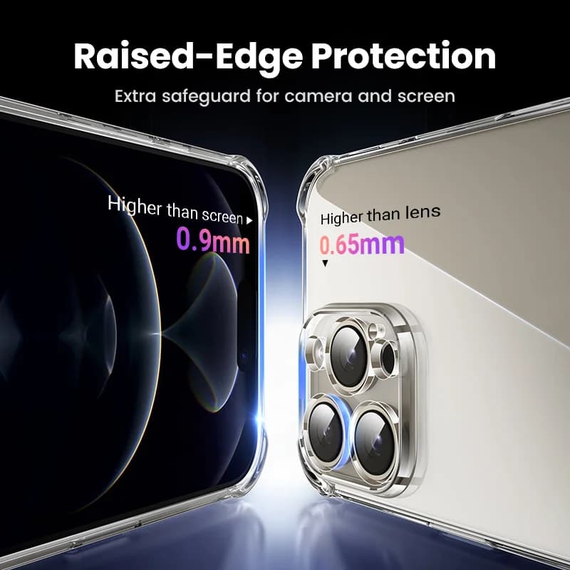 Průhledné ochranné pouzdro pro iPhone s odolností proti nárazům