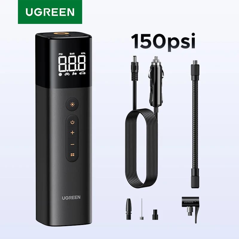 Přenosný digitální kompresor pneumatik s LCD displejem