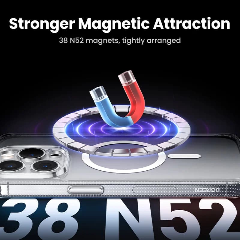 Magnetický nárazuvzdorný TPU kryt pro iPhone