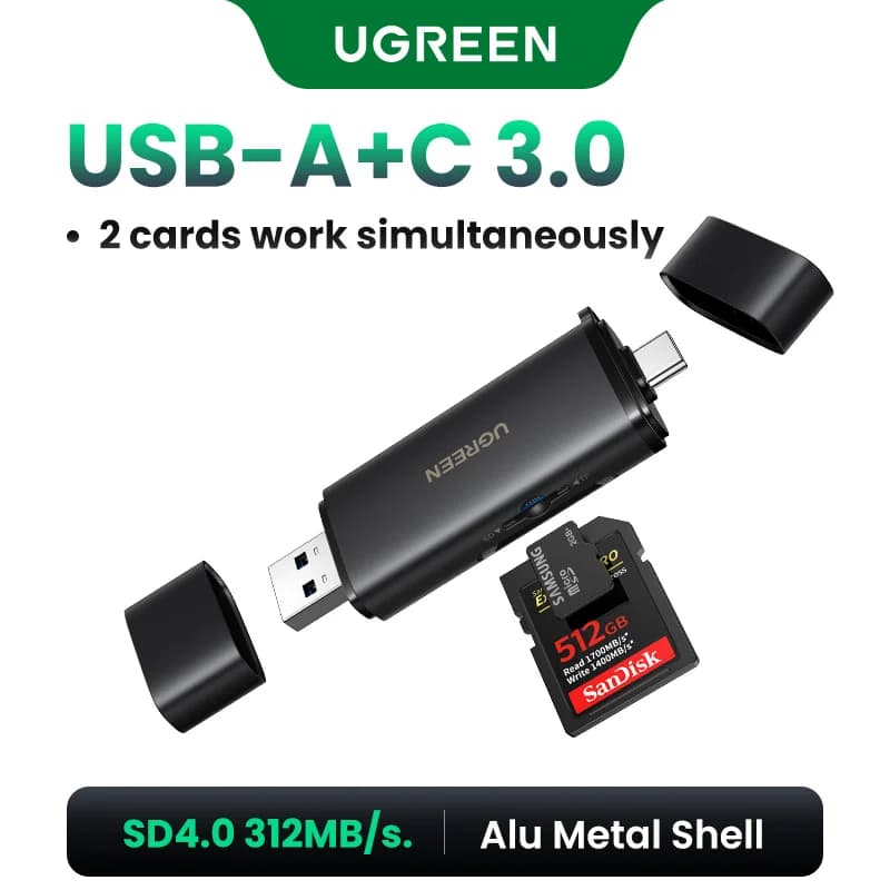 Čtečka karet USB-C SD 4.0, 312MB/s