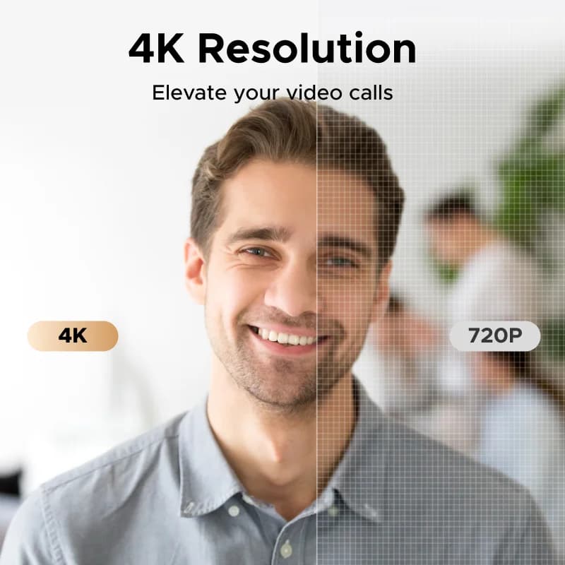 4K webová kamera s mikrofonem a automatickou korekcí světla
