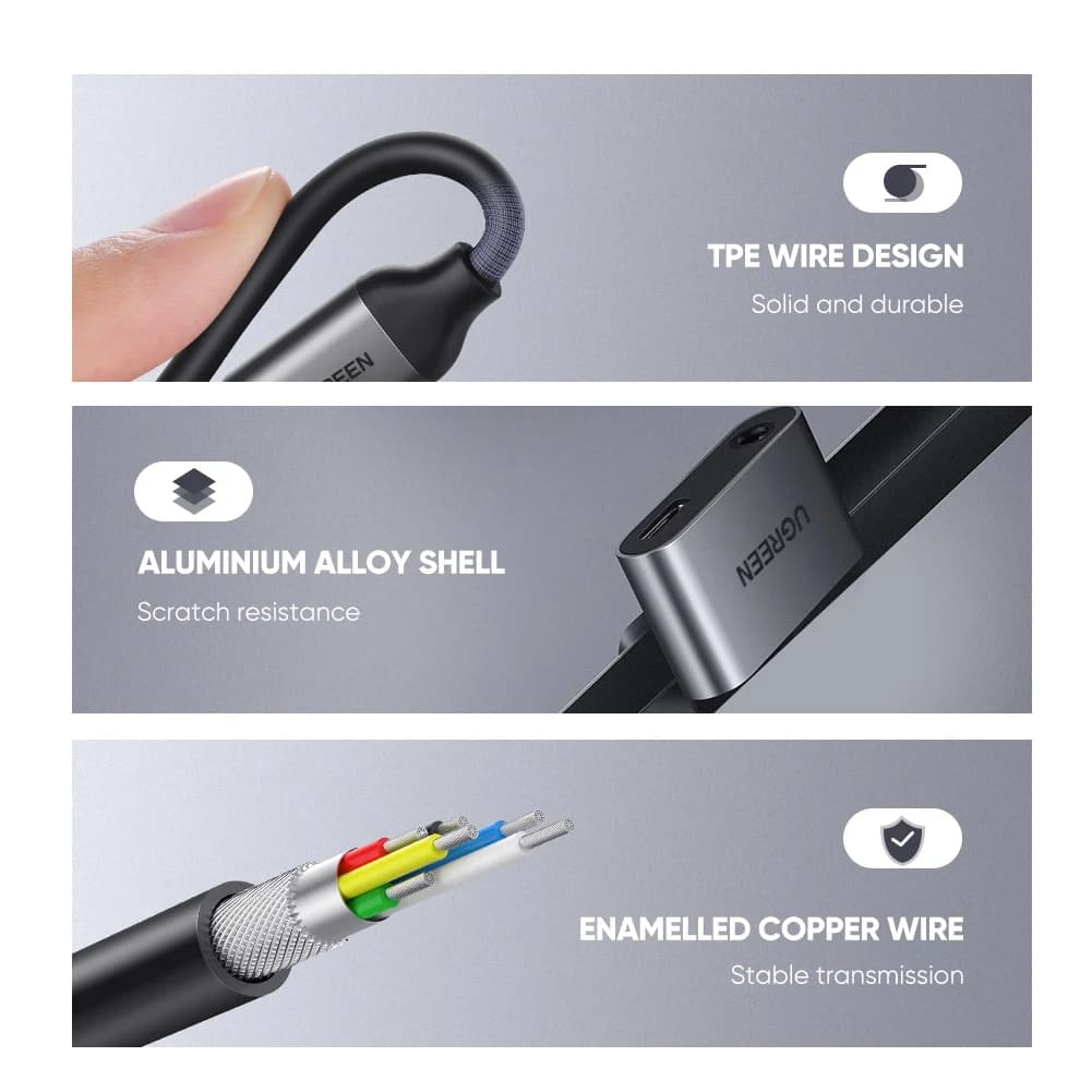 USB-C na 3.5mm AUX audio adaptérový kabel