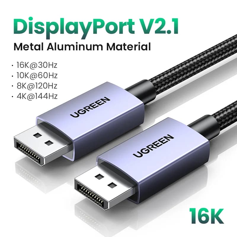 DisplayPort 2.1 kabel, vysokorychlostní video 16K/8K