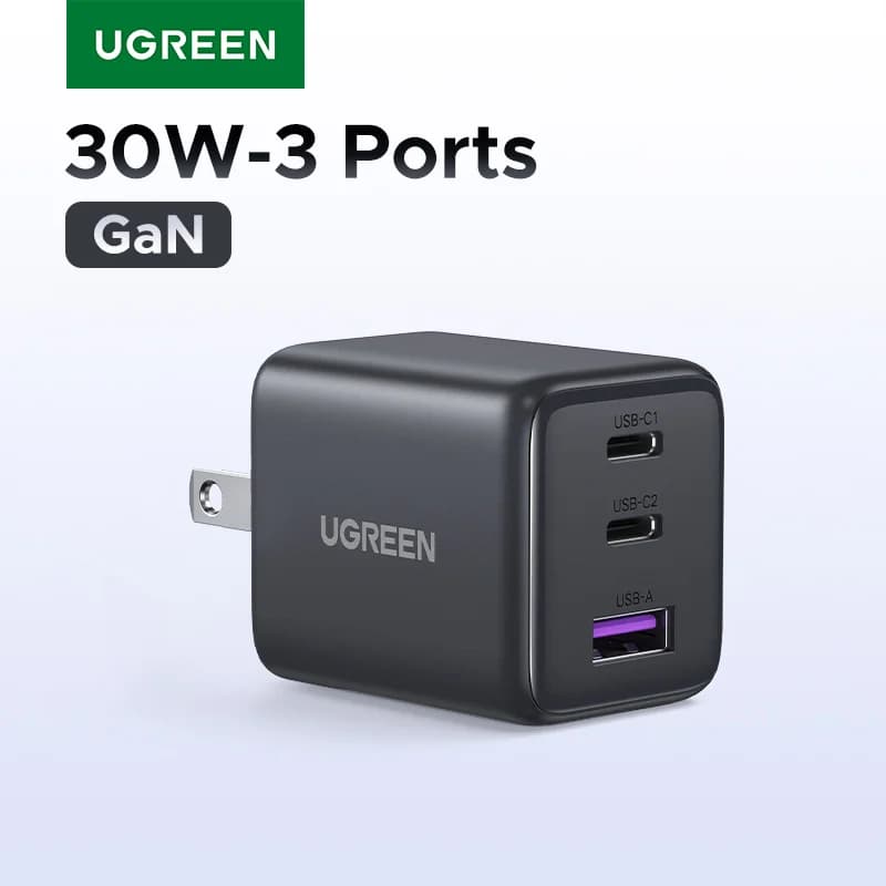 30W GaN USB-C PD nabíječka, US zástrčka