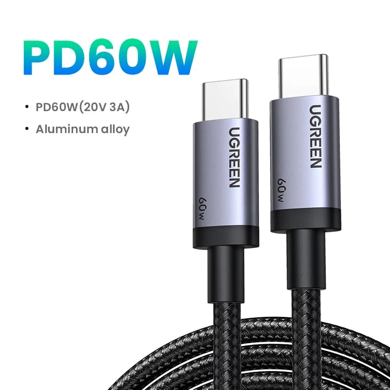 Kabel USB-C na USB-C, 60W PD rychlonabíjení