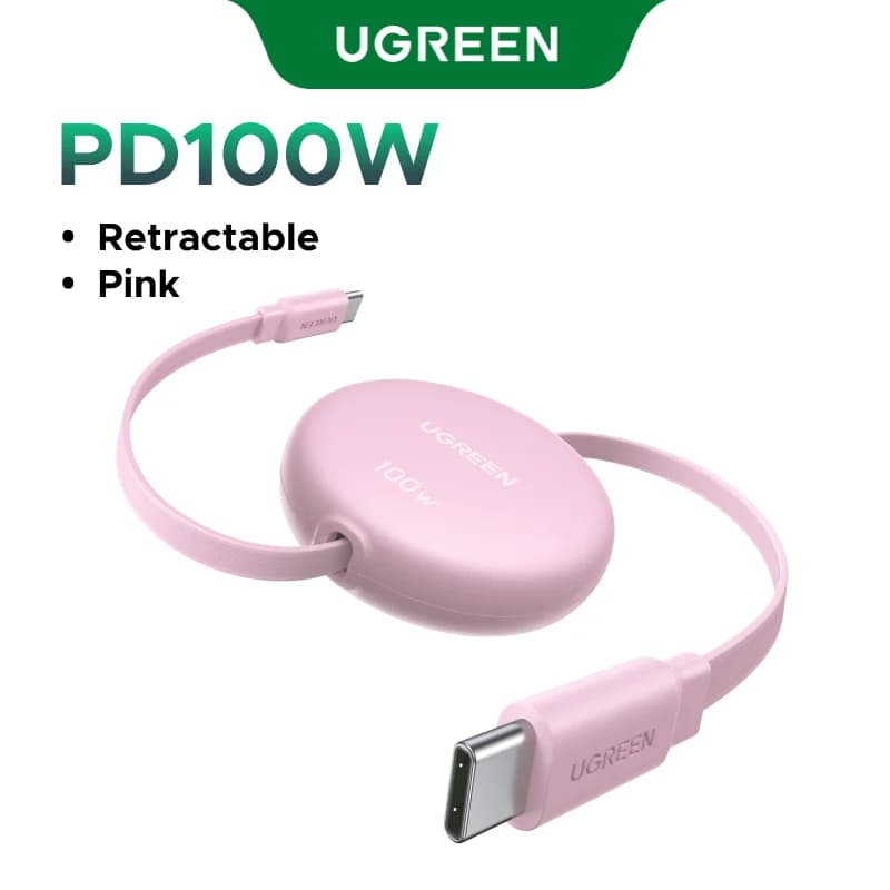 Zatahovací kabel USB-C na USB-C, rychlonabíjecí 100W