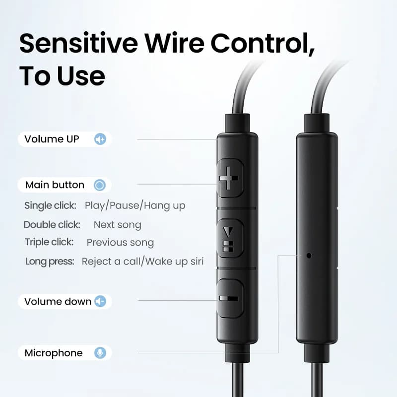 Polootevřené drátová sluchátka s konektorem 3.5mm a mikrofonem