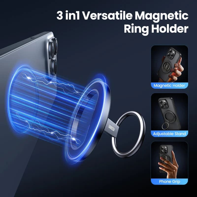 Magnetický držák telefonu s kroužkem 360°