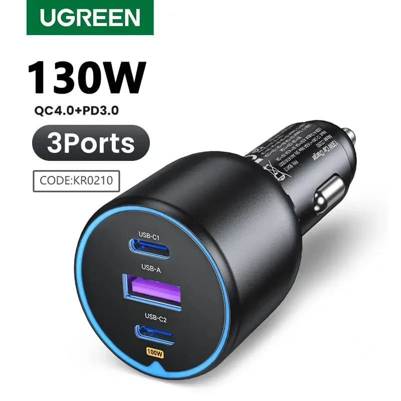 130W Auto-nabíječka s dvěma USB-C