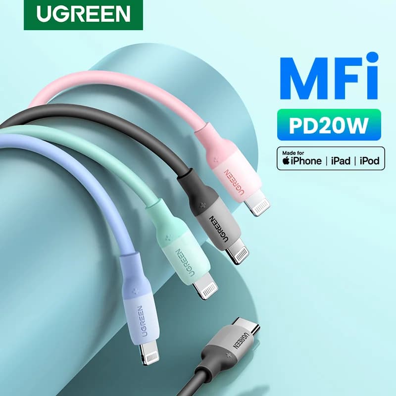 MFi silikonový kabel USB-C na Lightning pro rychlé nabíjení