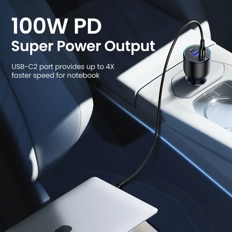 130W Auto-nabíječka s dvěma USB-C