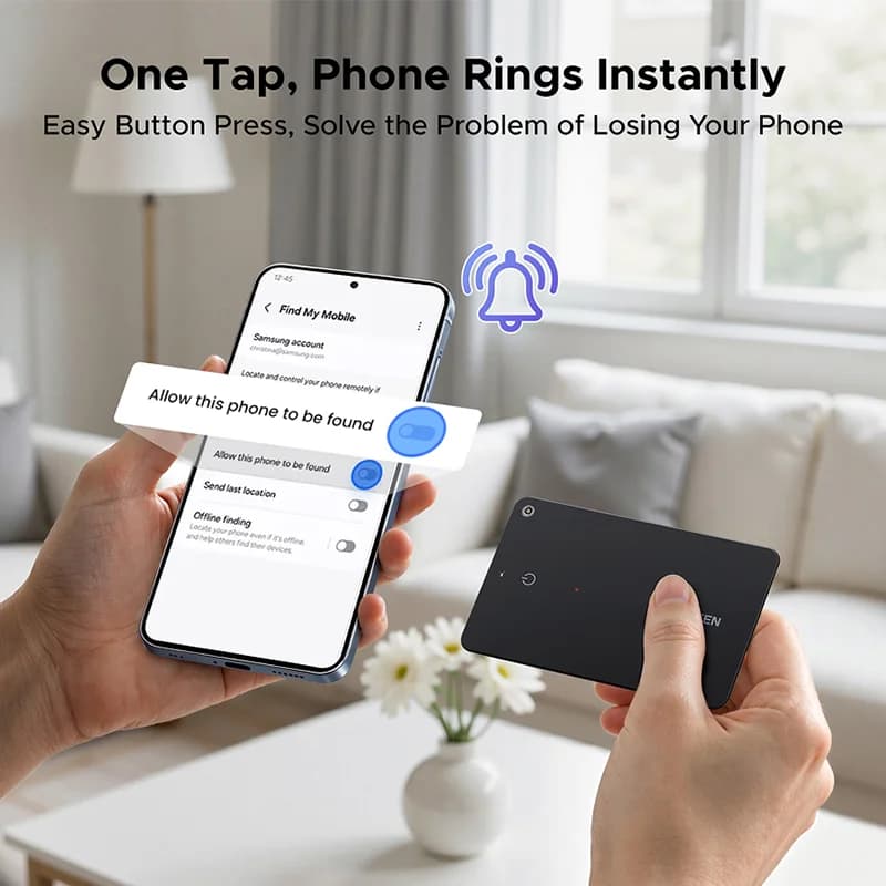 Bluetooth GPS štítek pro klíče a peněženky