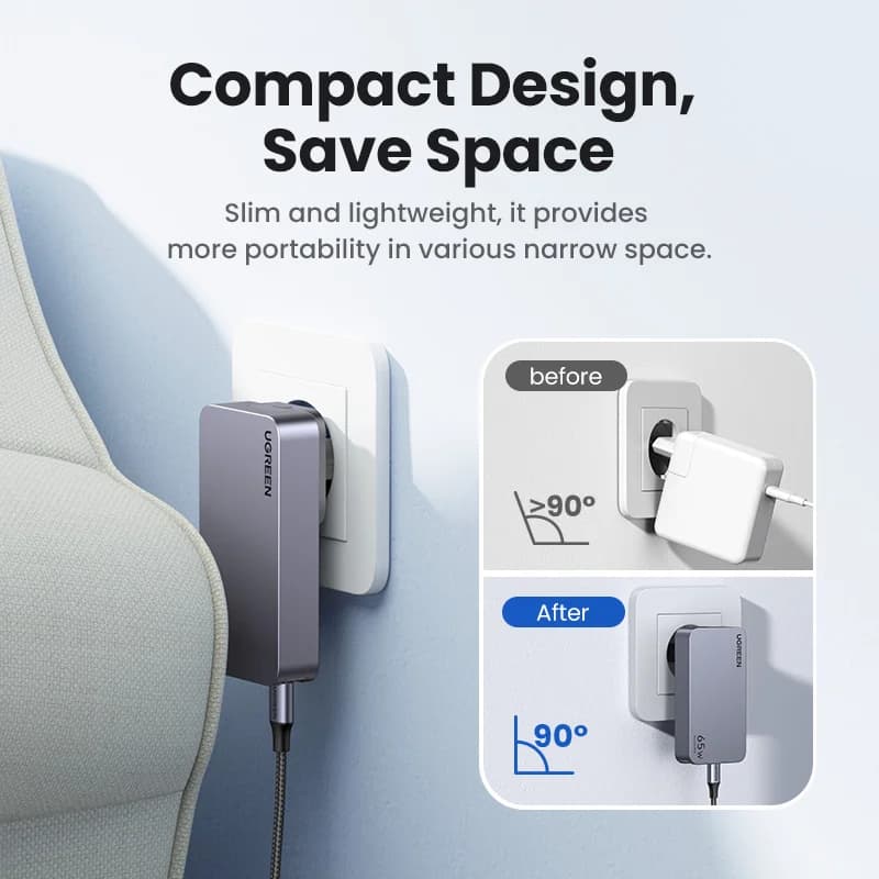 65W GaN USB-C nabíječka s Quick Charge 4.0