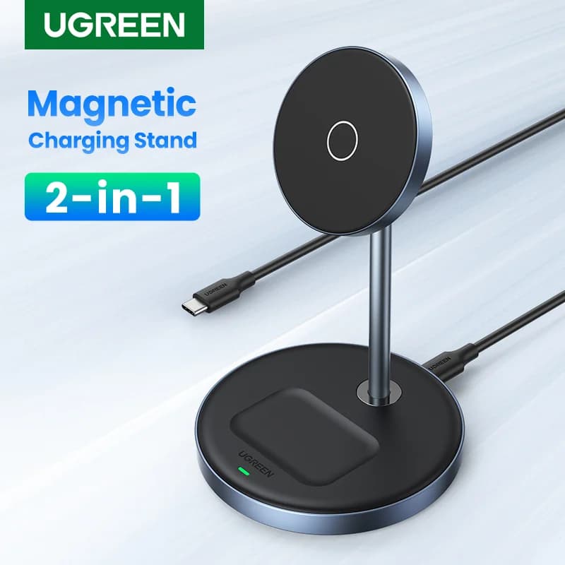 2v1 magnetická bezdrátová nabíječka pro iPhone a AirPods