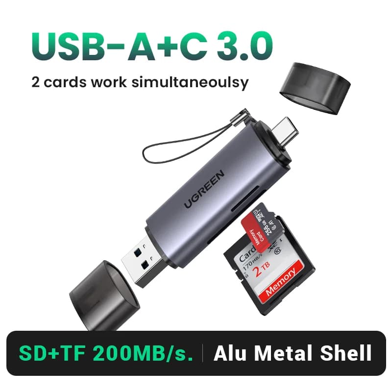 Čtečka karet SD/MicroSD USB 3.0 & USB-C