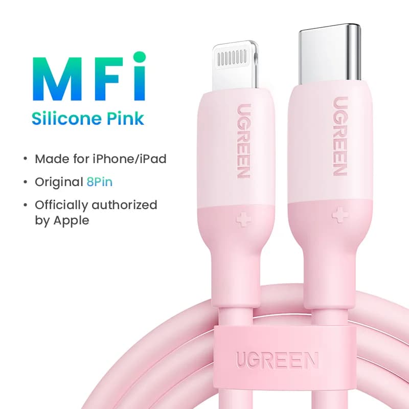 MFi silikonový kabel USB-C na Lightning pro rychlé nabíjení